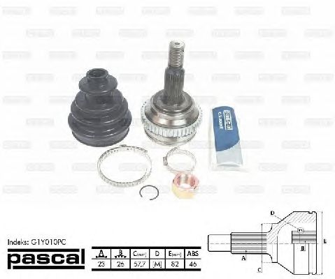 Комплект ШРУСов PASCAL G1Y010PC