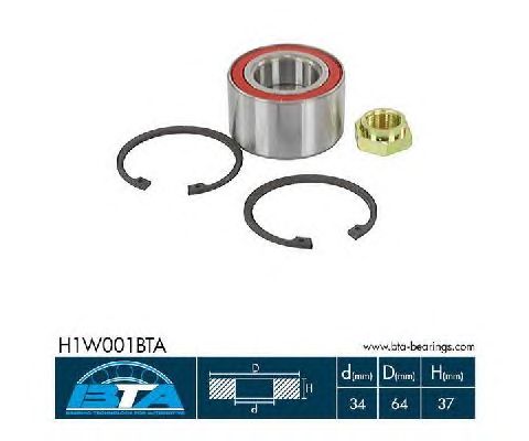 Ступичный подшипник BTA H1W001BTA