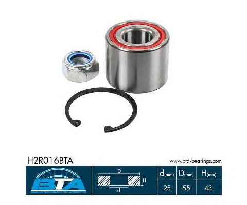 Ступичный подшипник BTA H2R016BTA