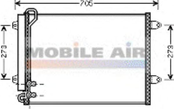 Радиатор кондиционера VAN WEZEL 58005225