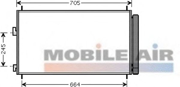 Радиатор кондиционера VAN WEZEL 53005410