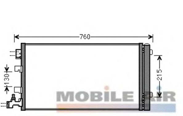 Радиатор кондиционера VAN WEZEL 43005449