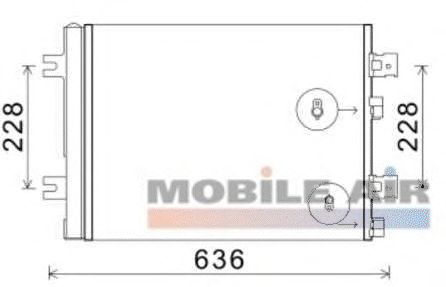 Радиатор кондиционера VAN WEZEL 43005467