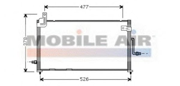 Радиатор кондиционера VAN WEZEL 81005044