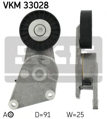 Натяжной ролик поликлинового ремня SKF VKM 33028