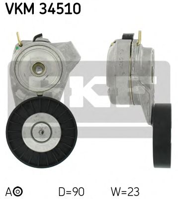 Натяжной ролик поликлинового ремня SKF VKM 34510
