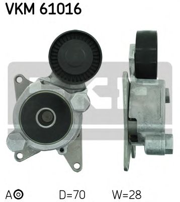 Натяжной ролик поликлинового ремня SKF VKM 61016