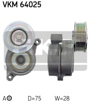 Натяжной ролик поликлинового ремня SKF VKM 64025