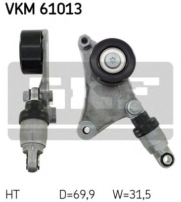 Натяжной ролик поликлинового ремня SKF VKM 61013