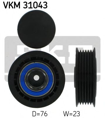 Натяжной ролик поликлинового ремня SKF VKM 31043