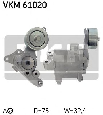 Натяжной ролик поликлинового ремня SKF VKM 61020
