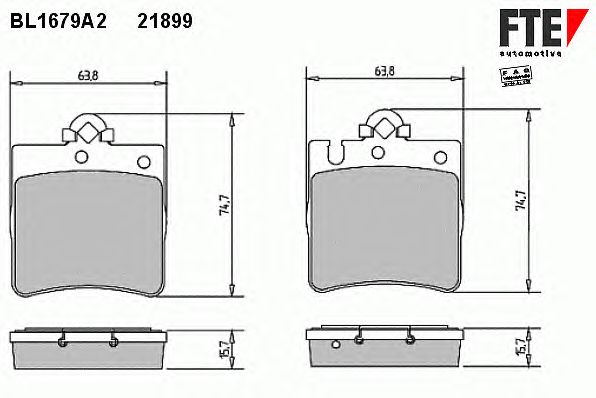 Тормозные колодки FTE BL1679A2