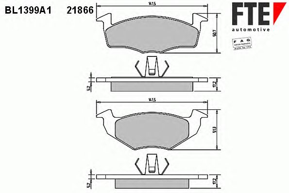 Тормозные колодки FTE BL1399A1