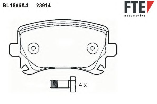 Тормозные колодки FTE BL1896A4