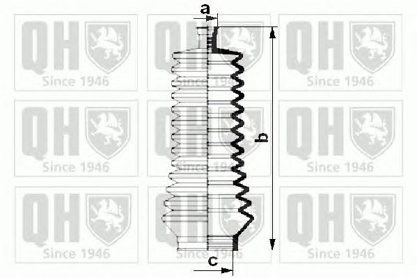 Комплект пыльников рулевой рейки QUINTON HAZELL QG1362