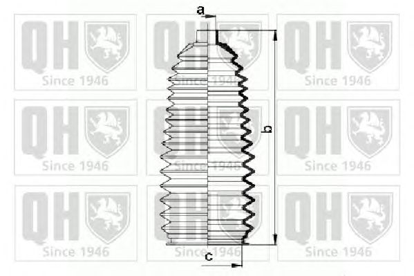 Комплект пыльников рулевой рейки QUINTON HAZELL QG1463