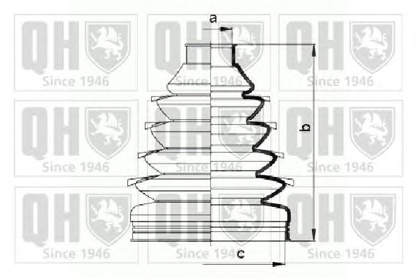Комплект пыльника ШРУСа QUINTON HAZELL QJB807