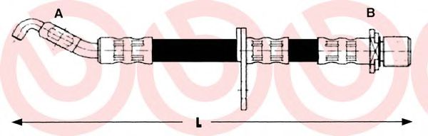 Тормозной шланг BREMBO T 83 014