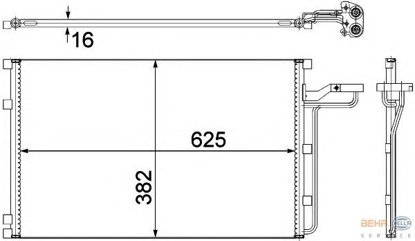 Радиатор кондиционера HELLA 8FC 351 307-621