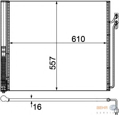 Радиатор кондиционера HELLA 8FC 351 309-341