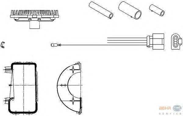 Регулятор, вентилятор салону HELLA 5HL 351 320-801