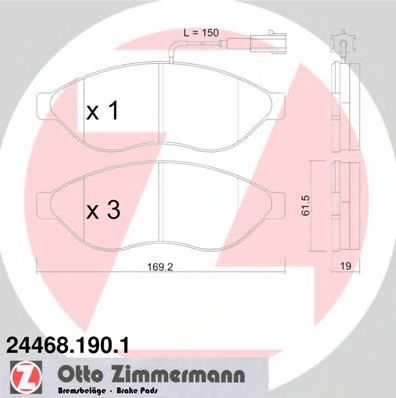 Тормозные колодки ZIMMERMANN 24468.190.1