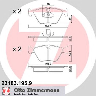 Тормозные колодки ZIMMERMANN 23183.195.9