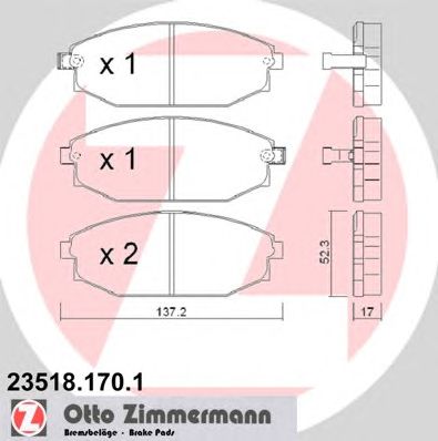 Тормозные колодки ZIMMERMANN 23518.170.1