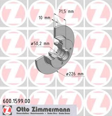 Тормозной диск ZIMMERMANN 600.1599.00