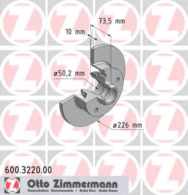 Тормозной диск ZIMMERMANN 600.3220.00
