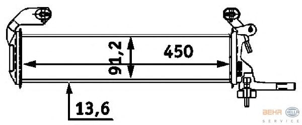 Радиатор, охлаждение двигателя HELLA 8MK 376 712-661