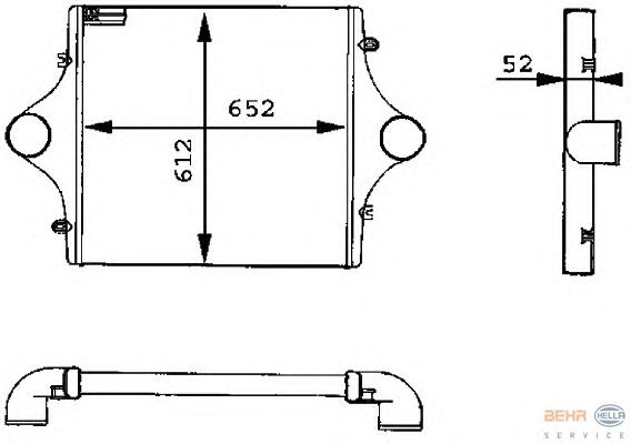 Интеркулер HELLA 8ML 376 723-761