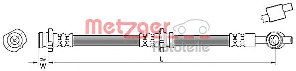 Тормозной шланг METZGER 4110387