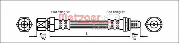 Гальмівний шланг METZGER 4114730