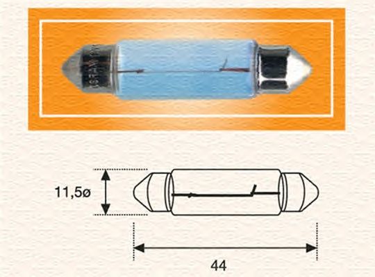 Лампа накаливания MAGNETI MARELLI 009461200000 (фонарь освещения номерного знака, внутреннее освещение)