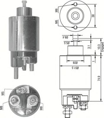 Втягивающее реле MAGNETI MARELLI 940113050354