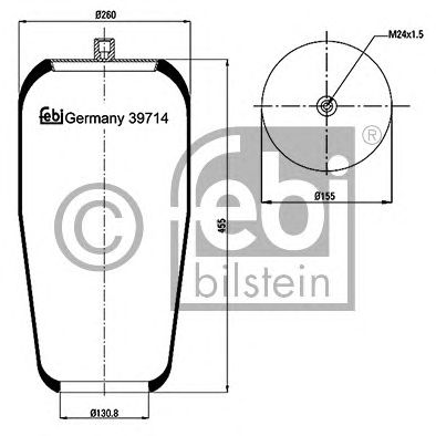 Пневмоподушка подвески FEBI BILSTEIN 39714