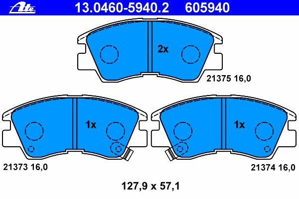Тормозные колодки ATE 13.0460-5940.2