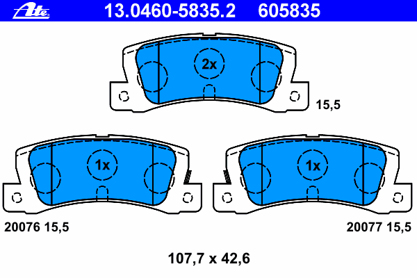 Тормозные колодки ATE 13.0460-5835.2