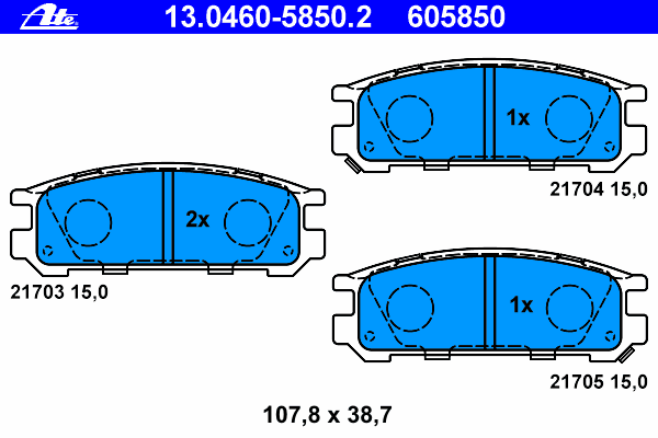 Тормозные колодки ATE 13.0460-5850.2