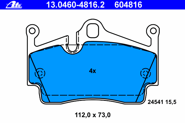 Тормозные колодки ATE 13.0460-4816.2