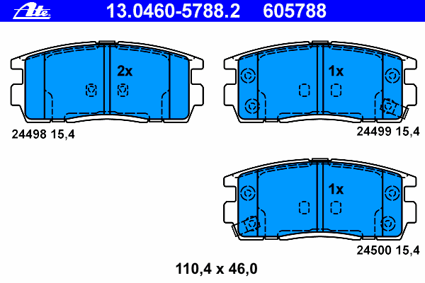 Тормозные колодки ATE 13.0460-5788.2