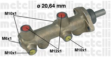 Головний гальмівний циліндр METELLI 05-0043