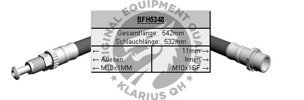 Тормозной шланг QH International BFH5348