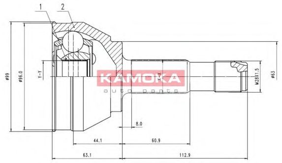 Комплект ШРУСов KAMOKA 6706