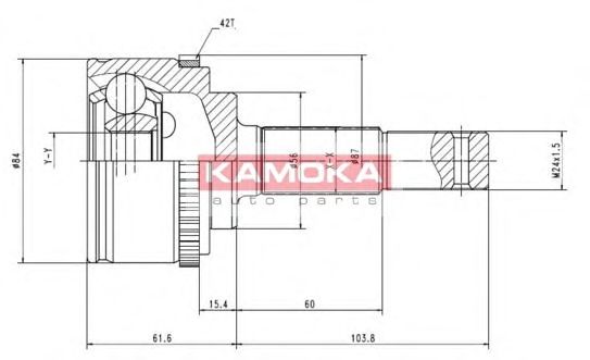 Комплект ШРУСов KAMOKA 6844
