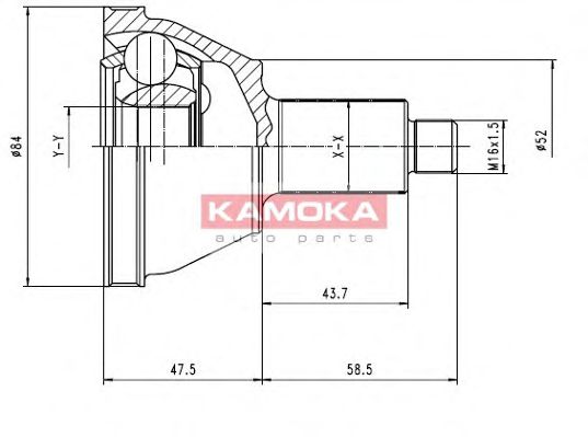 Комплект ШРУСов KAMOKA 7084