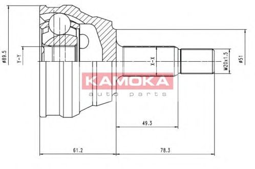 Комплект ШРУСов KAMOKA 7094