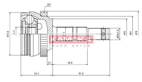 Комплект ШРУСов KAMOKA 6036