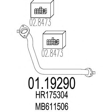 Труба выхлопного газа MTS 01.19290